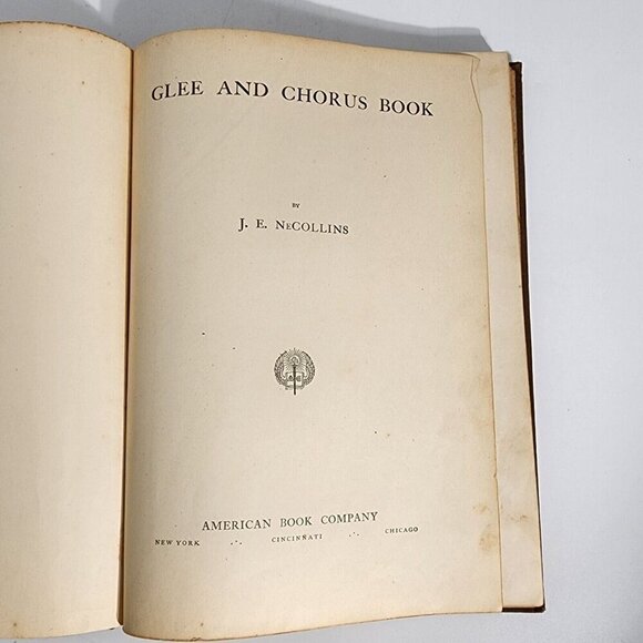 Glee & Chorus Book J.E. NeCollins 1911 Hardcover Set of 2 Songbook Vintage - Picture 10 of 11